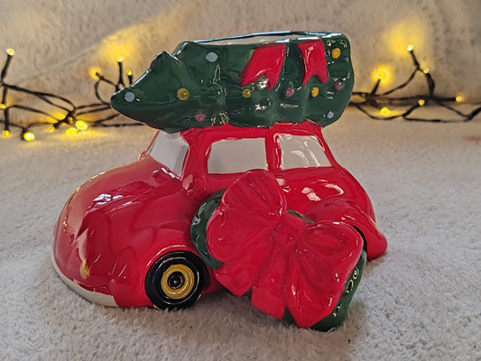 Brûleur Voiture Rouge et Sapin